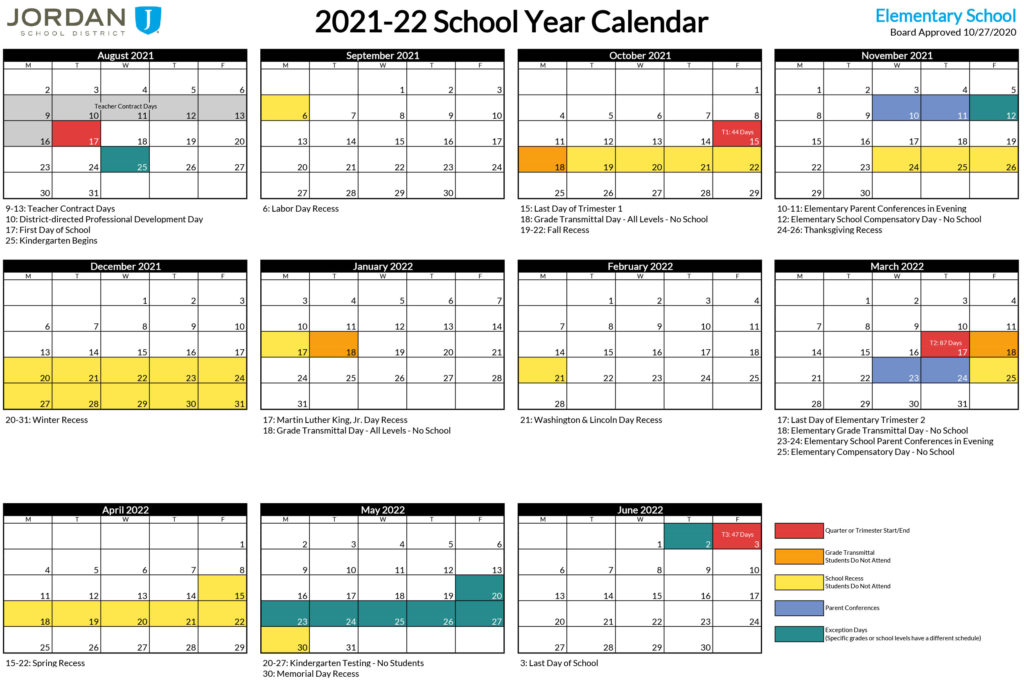 Calendar Aspen Elementary